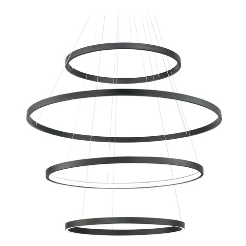 Groove 4-Tier LED Pendant in Black by ET2 Lighting