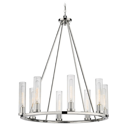 Beau Polished Nickel Chandelier by Z-Lite