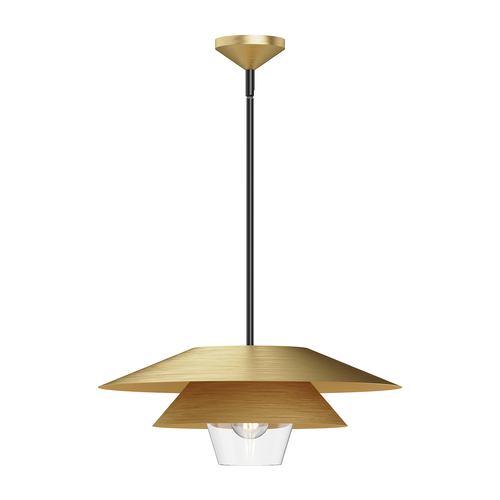 Alora Lighting Alora Lighting Tetsu Brushed Gold Pendant Light with Conical Shade PD475120BGCL