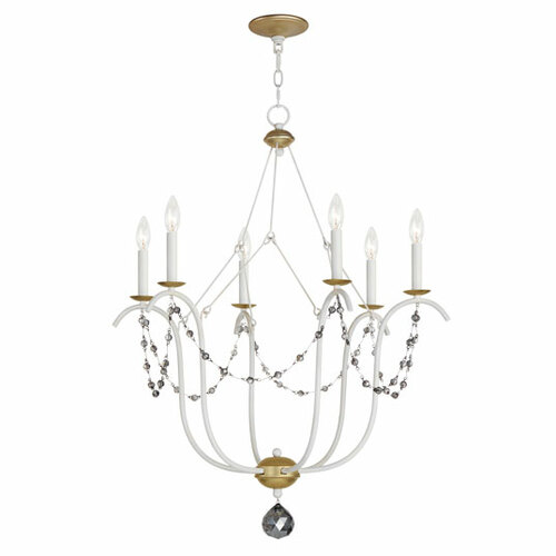 Maxim Lighting Formosa 6-Light Chandelier in Ecru White & Gold by Maxim Lighting 20486ECVG