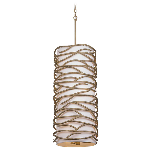 Branch Reality 9-Light Foyer Pendant in Ashen Gold by Minka Lavery