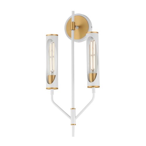 Regent 2-Light Wall Sconce in Gray & Aged Brass by Maxim Lighting