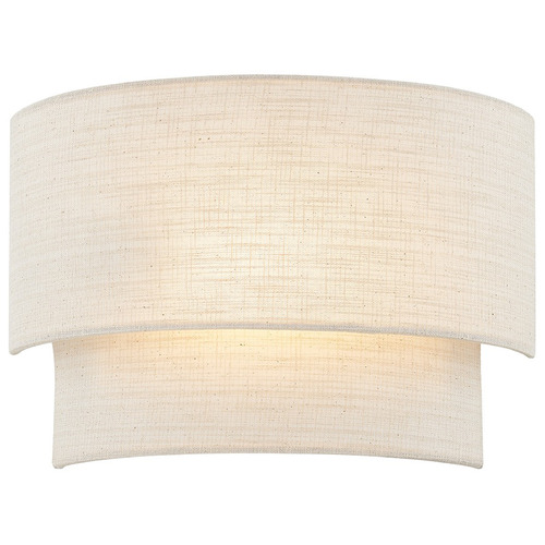 Justice Design ADA Tier Fabric Wall Sconce Cream