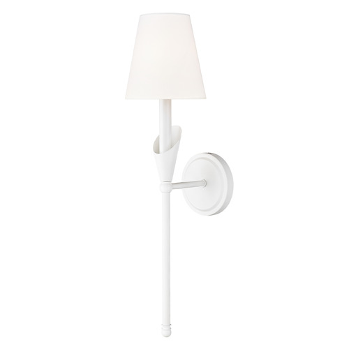 Z-Lite Claudelle Textured White Sconce