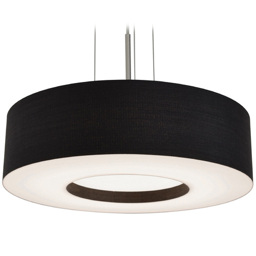 AFX Lighting Afx Lighting Montclair Satin Nickel LED Pendant Light with Drum Shade MCP1524LAJUDSN-BK