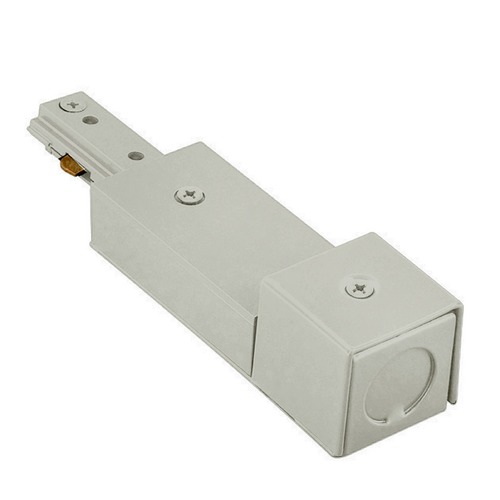 Brushed Nickel H Track Live End BX Connector by WAC Lighting