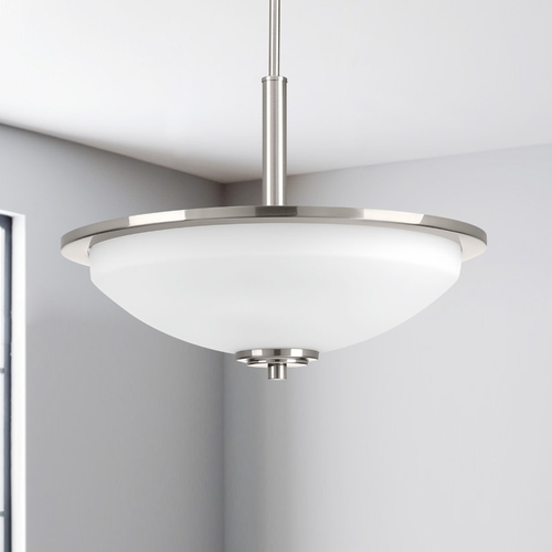 Progress Lighting Replay Pendant in Brushed Nickel by Progress Lighting P3450-09