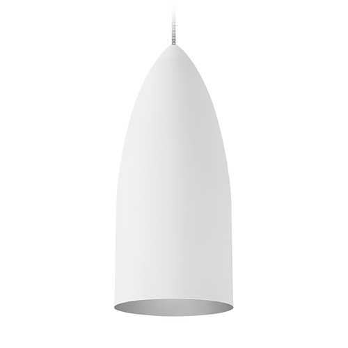Mini Signal Monopoint Pendant in White & Platinum by Visual Comfort Modern