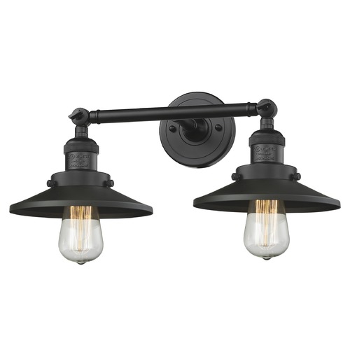 Innovations Lighting Innovations Lighting Railroad Matte Black Bathroom Light 208-BK-M6