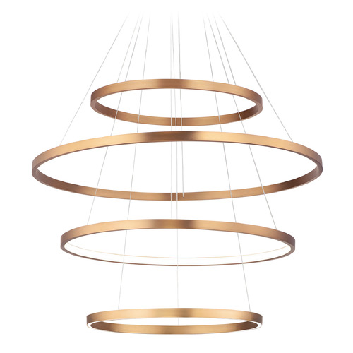 ET2 Lighting Groove 4-Tier LED Pendant in Gold by ET2 Lighting E22729-GLD