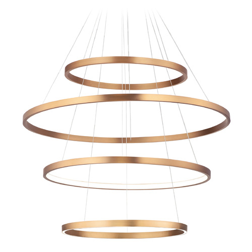 Groove 4-Tier LED Pendant in Gold by ET2 Lighting