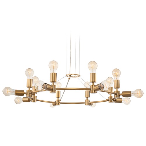 Kalco Lighting Union 16-Light Chandelier in Winter Brass by Kalco Lighting 512372WB