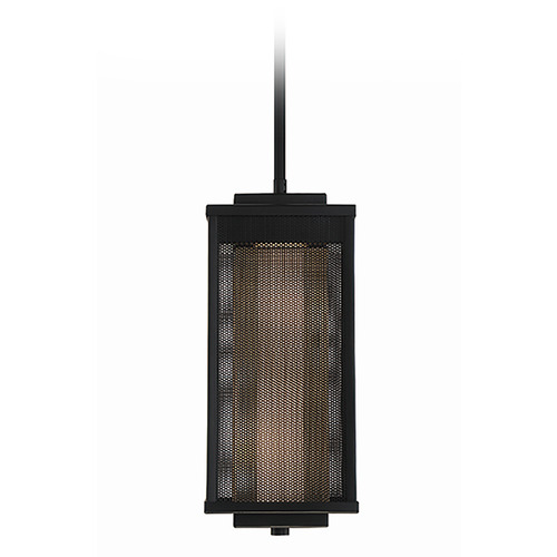 Eurofase Lighting Brama Black & Gold LED Outdoor Hanging Light by Eurofase Lighting 42718-017