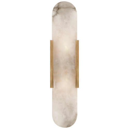 Visual Comfort Signature Collection Kelly Wearstler Melange Elongated Sconce in Brass by Visual Comfort Signature KW2013ABALB