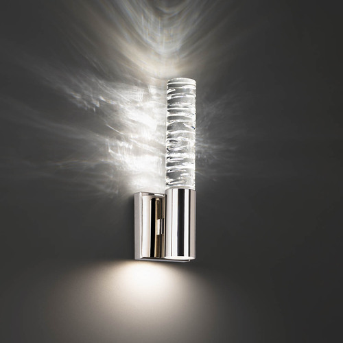 Cru LED Crystal Wall Sconce in Polished Nickel by Schonbek Beyond