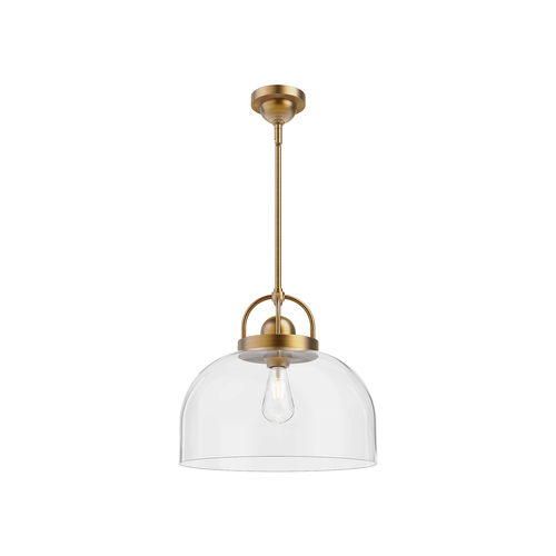 Alora Lighting Alora Lighting Lancaster Aged Gold Pendant Light with Bowl / Dome Shade PD461101AG