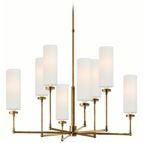 Visual Comfort Signature Collection Thomas O'brien Ziyi Hand-Rubbed Antique Brass Chandelier