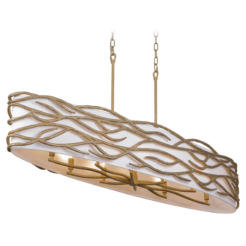 Branch Reality 10-Light Linear Light in Ashen Gold by Minka Lavery
