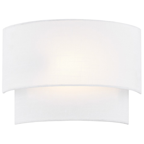 Justice Design Group Justice Design ADA Tier Fabric Wall Sconce White FAB-5770-WHTE