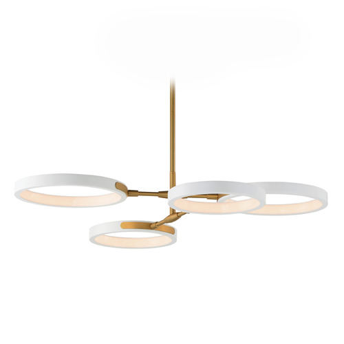 ET2 Lighting Et2 Hoopla White & Gold LED Pendant Light E24322-WTGLD