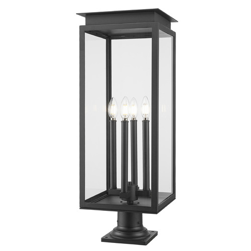 Z-Lite Nova Black Pier Mount Light