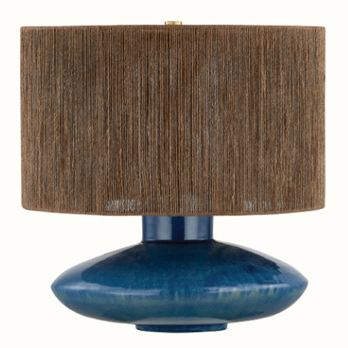 Mitzi By Hudson Valley Myla Aged Brass / Ceramic Shadow Amphora Table Lamp with Drum Shade