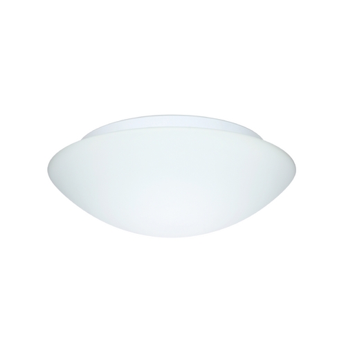 Flushmount Light White Glass by Besa Lighting