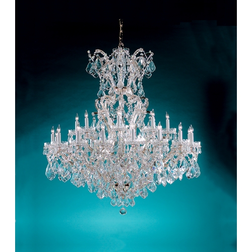 Crystorama Lighting Maria Theresa Crystal Chandelier in Polished Chrome by Crystorama Lighting 4424-CH-CL-SAQ