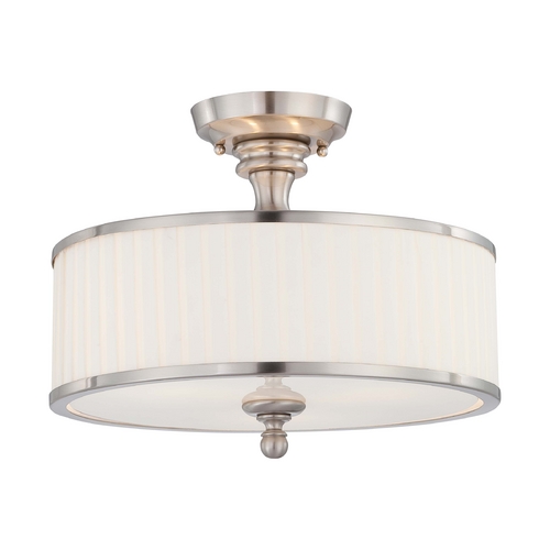 Nuvo Lighting Modern Semi-Flush Mount in Brushed Nickel Fini by Nuvo Lighting 60/4737