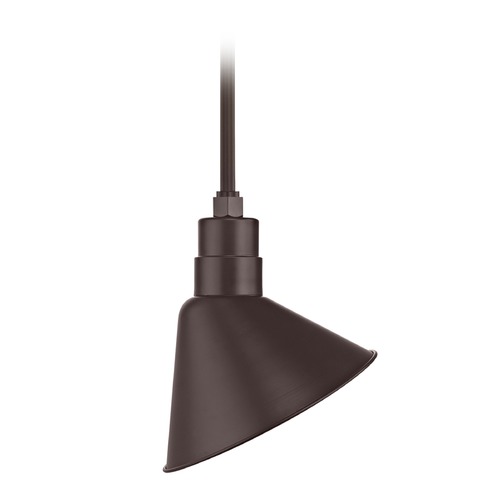 Bronze Pendant Barn Light with 12-Inch Scoop Shade