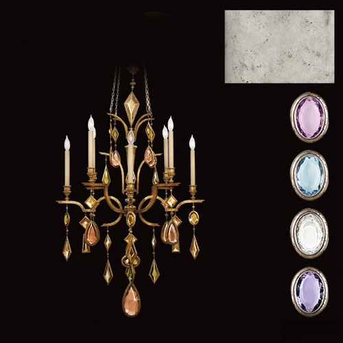 Fine Art Lamps Fine Art Lamps Encased Gems Vintage Silver Leaf Crystal Chandelier 725440-1ST