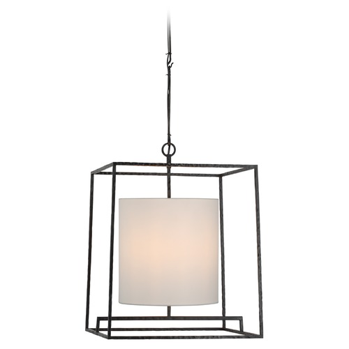 Visual Comfort Signature Collection Ian K. Fowler Taine Medium Lantern in Aged Iron by Visual Comfort Signature S5742AIL