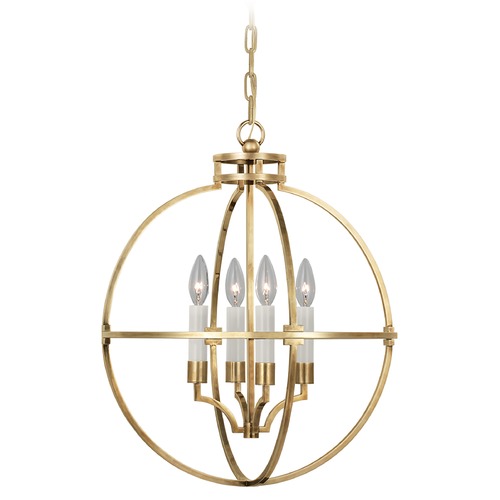 Visual Comfort Signature Collection Chapman & Myers' Lexie 18-Inch Lantern in Brass by Visual Comfort Signature CHC5516AB