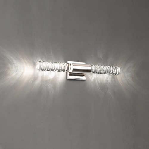 Cru LED Crystal Bath Light in Polished Nickel by Schonbek Beyond