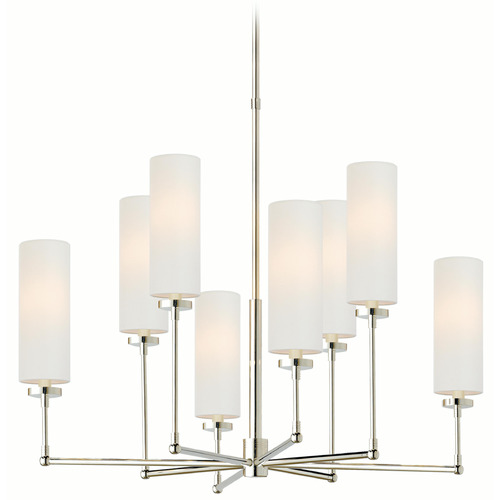 Visual Comfort Signature Collection Thomas O'brien Ziyi Polished Nickel Chandelier