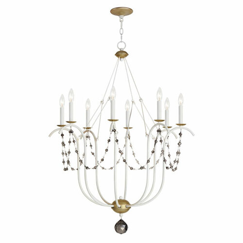 Formosa 8-Light Chandelier in Ecru White & Gold by Maxim Lighting