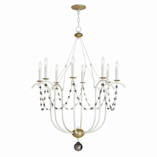 Maxim Lighting Formosa 8-Light Chandelier in Ecru White & Gold by Maxim Lighting 20488ECVG