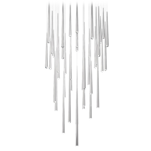 Modern Forms Cascade Polished Nickel LED Multi-Light Pendant
