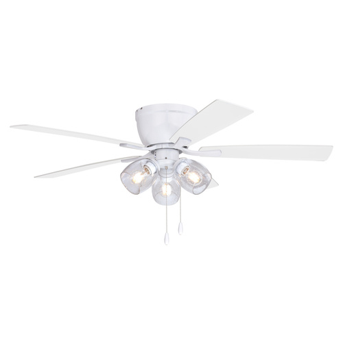 Brayton White LED Ceiling Fan with Light by Vaxcel Lighting