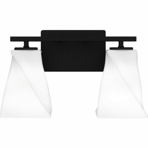 Stetson 2-Light Bath Light in Matte Black by Quoizel Lighting