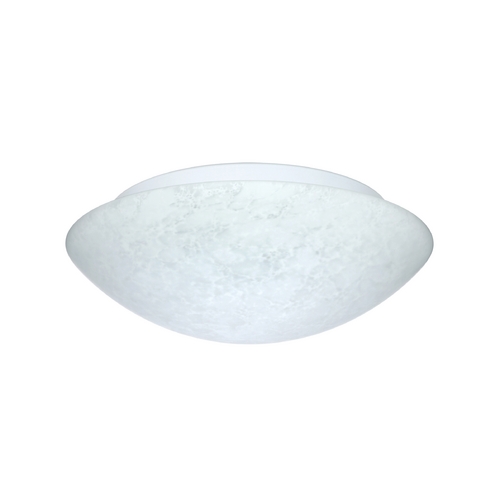 Flushmount Light White Glass by Besa Lighting