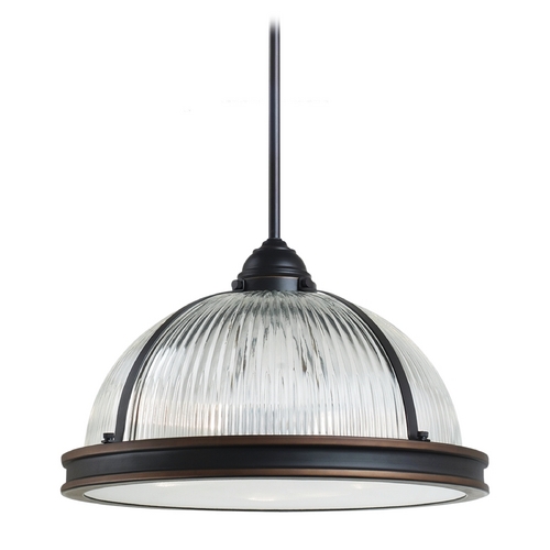Pratt Street Prismatic Pendant in Autumn Bronze by Generation Lighting