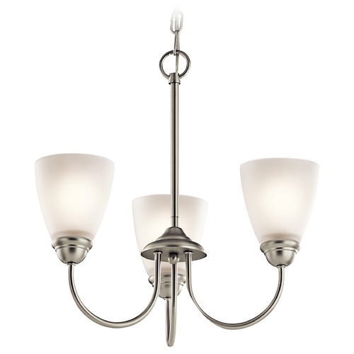 Jolie 3-Light Chandelier in Brushed Nickel by Kichler Lighting
