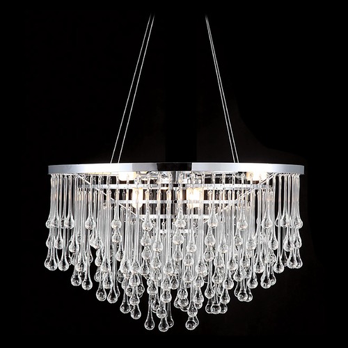 Hollywood Blvd. 22-Inch Chandelier in Polished Nickel by Avenue Lighting