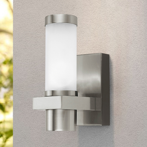 Konya Matte Nickel Outdoor Wall Light by Eglo Lighting