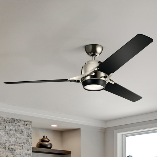 Kichler Lighting Zeus 60-Inch LED Fan in Polished Nickel by Kichler Lighting 300060PN