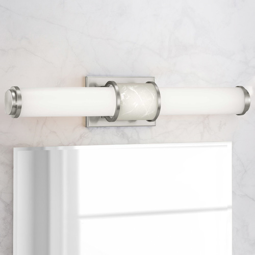 Phase 1.2 LED Brushed Nickel Bathroom Light 3000K by Progress Lighting