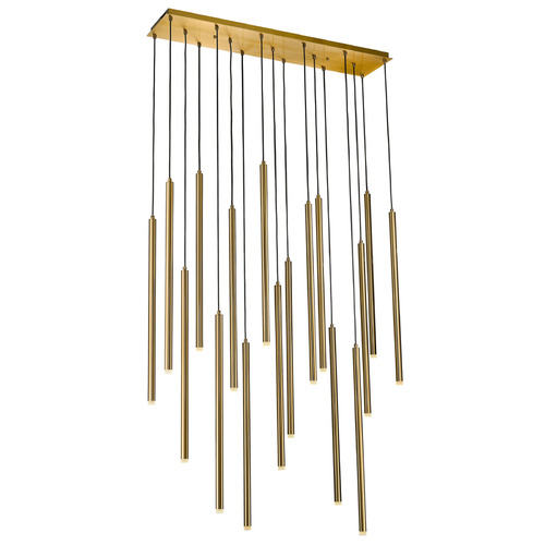 Filmore Ave. 17-Light Antique Brass LED Multi-Light Pendant by Avenue Lighting