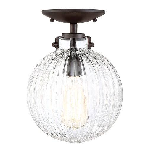 8-Inch Globe Semi-Flush Mount in Oil Rubbed Bronze by Meridian