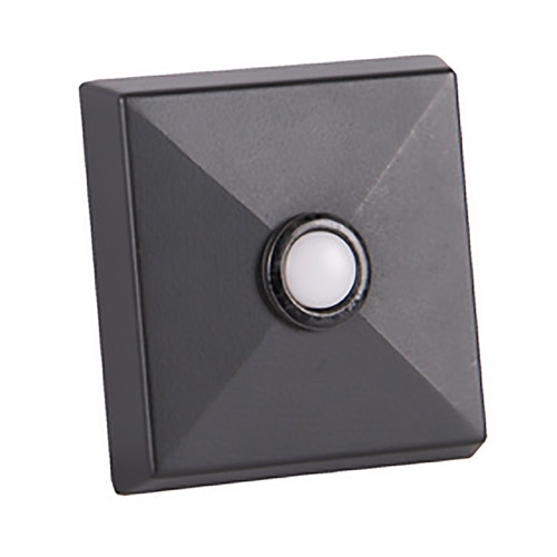 Craftmade Lighting Push Button Flat Black LED Doorbell Button by Craftmade Lighting PB5017-FB